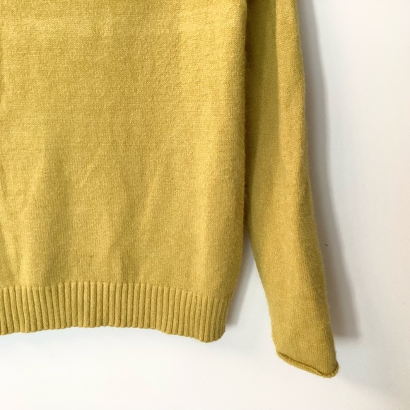by Anthropologie Shelby Off the Shoulder Pullover Sweater - Chartreuse - S - Picture 4 of 8